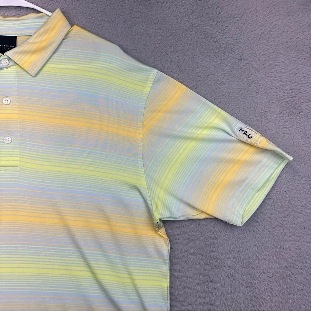 Dunning Polo Shirt Mens XL Colorful Striped Stretch TPC Piper Glen‎ Golf Casual